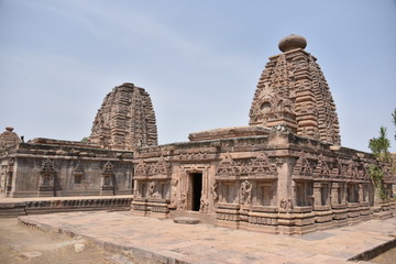 Chalukyan Hindu temples Navabrahma and Jogulamba temple, Alampur, Telengana, India