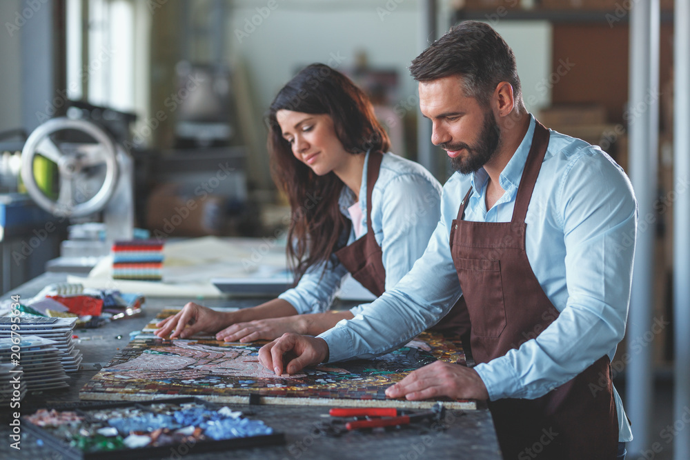 Young people with mosaic
