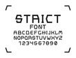 © denisgorelkin - Strict font. Vector alphabet