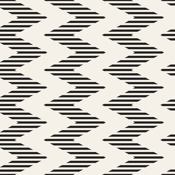 vector seamless zigzag line pattern. abstract stylish geometric background. repeating lattice backgr