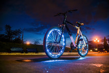 Bicycle With Luminous Wheels
