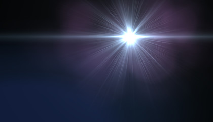 Wall Mural - lens flare light over black background. easy to add overlay or screen filter over photos
