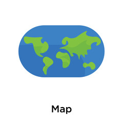  Map icon vector sign and symbol isolated on white background