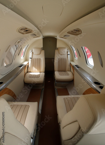 The Interior Of The Ha 420 Hondajet Aircraft Is Pictured