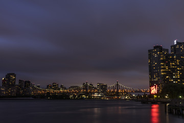 Poster - Queensboro Bridge at night