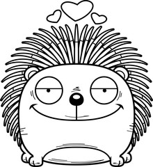 Poster - Cartoon Porcupine Love