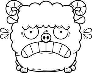 Canvas Print - Scared Cartoon Ram