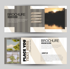 Wall Mural - flyer banner or web header template set. vector illustration promotion design background. black and 
