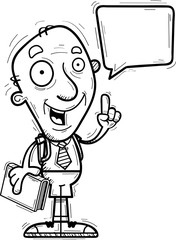 Sticker - Cartoon Senior Citizen Student Talking