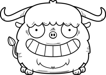 Poster - Happy Cartoon Yak