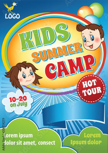 wallpapers Background Summer Camp Template https stock adobe com images kid summer camp template event invitation festival flyer vector background 206856239 start checkout 1 content id 206856239