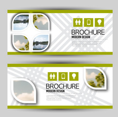 Wall Mural - set of banners for web advertisement or site headers. print out promotion template. horizontal flyer