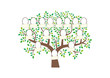 Family tree and nameplate. Vector illustration