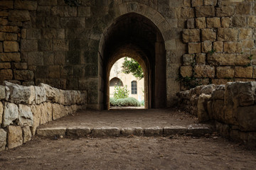 Wall Mural - Arch entrance in the backyard of at Emir Bachir Chahabi Palace Beit ed-Dine in mount Lebanon Middle east, Lebanon