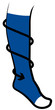 Kompressionsstrumpf Symbol Blau