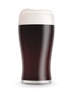 Realistic beer glass with dark stout beer