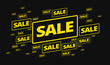 © forestgraphic - Sale background yellow on black background - sale banner vector - best promotion banner
