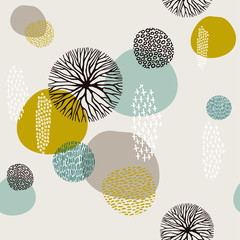 Abstract boho art style pattern background