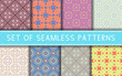 © Liudmyla - Geometric seamless patterns. Collection of colored backgrounds