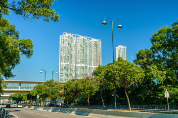 Sticker - View of Tung Chung district of Hong Kong on Lantau Island