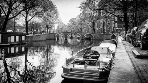 Obraz na płótnie Amsterdam Black / White