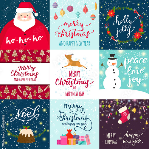 Christmas party invintation vector card background design template for noel X...