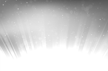 Wall Mural - abstract shiny rays and stars on silver background