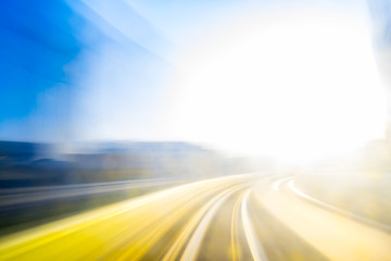 Wall Mural - Speed motion in urban highway road tunnel