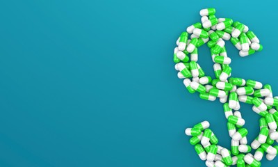 Poster - Dollar symbol made from pills