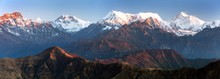 mounts Everest Lhotse and Makalu, great himalayan range