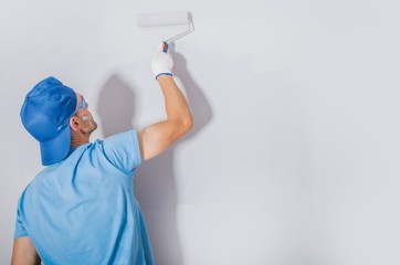 Wall Mural - Men Painting His Apartment