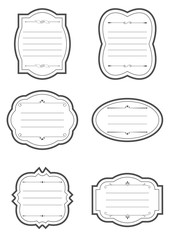 Wall Mural - frames and labels with ornamental vintage decoration