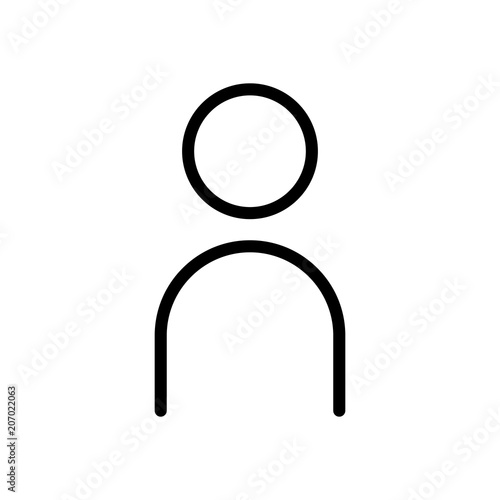 pic Simple Person Outline simple person icon linear symbol thin