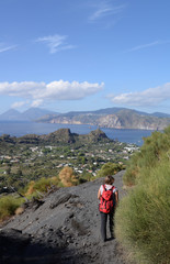 Sticker - Wandern am Krater von Vulcano