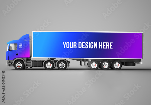 Download Freight Truck Mockup Stock Template Adobe Stock