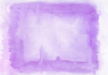 Interesting two layer lilac and violet watercolour horizontal gradient background with painted on the special watercolor paper.The middle is lighter than other sides of image. Good for valentines and