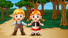 Hansel And Gretel In The Forest