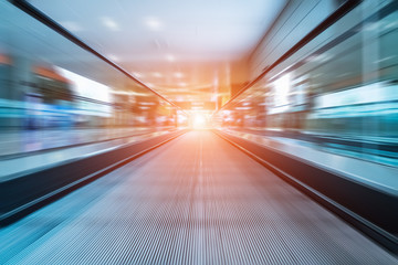 Poster - escalator motion blur in airport