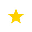 Flat yellow award star illustration. Rating icon