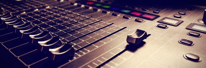 sound mixer in studio