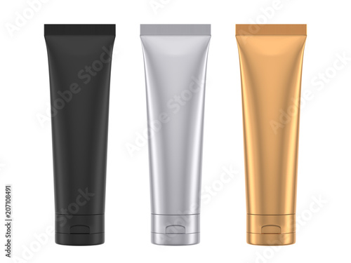 Fotografie, Obraz Tube Mock-Up isolated on white background,3D rendering