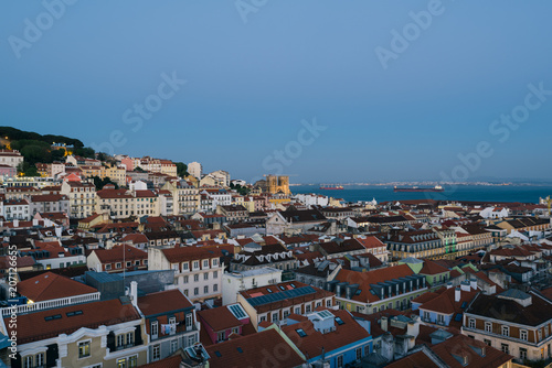 Zdjęcie XXL Podniesiony widok na panoramę Lizbony.