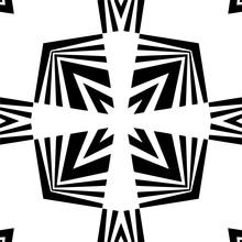 Abstract Decorative Pattern In A Black - White Colors