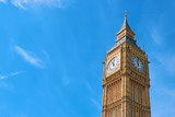 Fototapeta Big Ben - Big Ben Clock Tower in London, UK, on a bright day