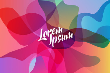 Wall Mural - abstract colored flower background with circles.