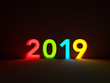 © V.R.Murralinath - New Year 2019 Creative Design Concept with Lighting Effect - 3D Rendered Image