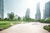 Fototapeta Londyn - park in lujiazui financial center, Shanghai, China