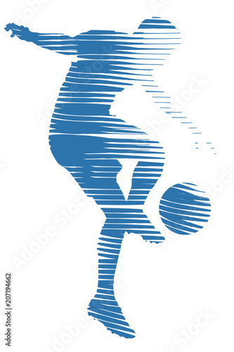 Silueta Azul De Un Jugador De Futbol Buy This Stock Vector And Explore Similar Vectors At Adobe Stock Adobe Stock