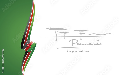Fotografie, Obraz Kenya abstract flag brochure cover poster background vector