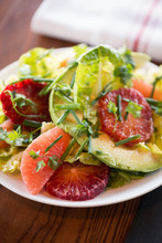 Citrus Salad With Grapefruit And Blood Orange On Butter Lettuce